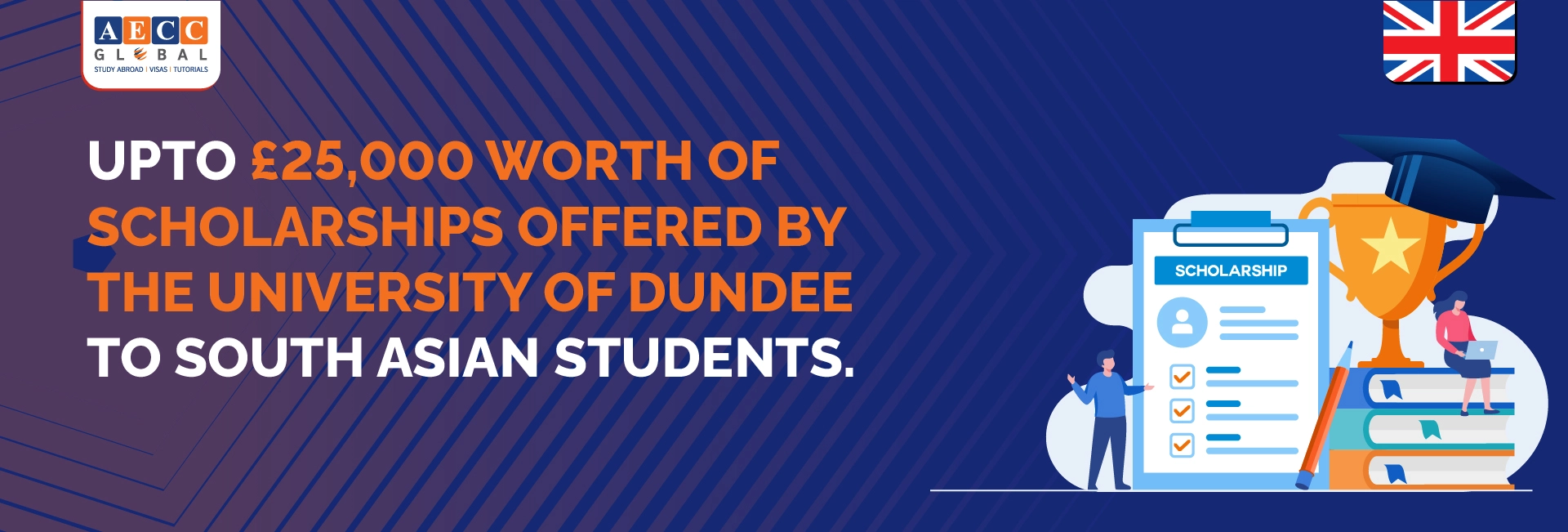 Upto £25,000 worth of Scholarships offered by the University Of Dundee to South Asian Students